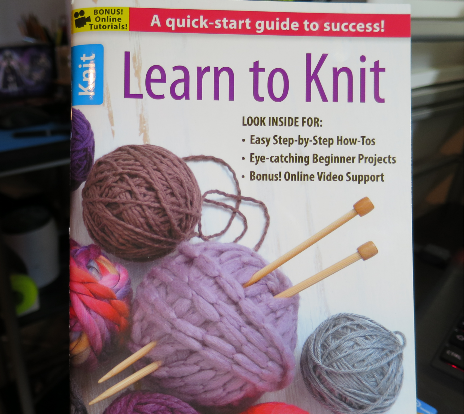 Leisure Arts Learn To Knit Knitting Book